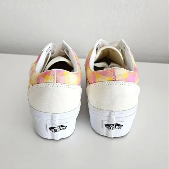 NWOT Vans | Stackform Pastel Picnic Plaid Platform Sneaker Shoes, Womens 10 - Picture 6 of 8